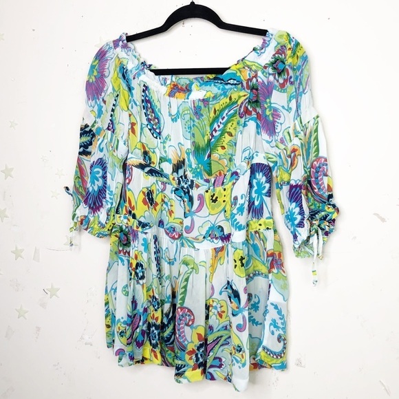 Anthropologie Maeve floral cleated Blouse - Picture 10 of 11